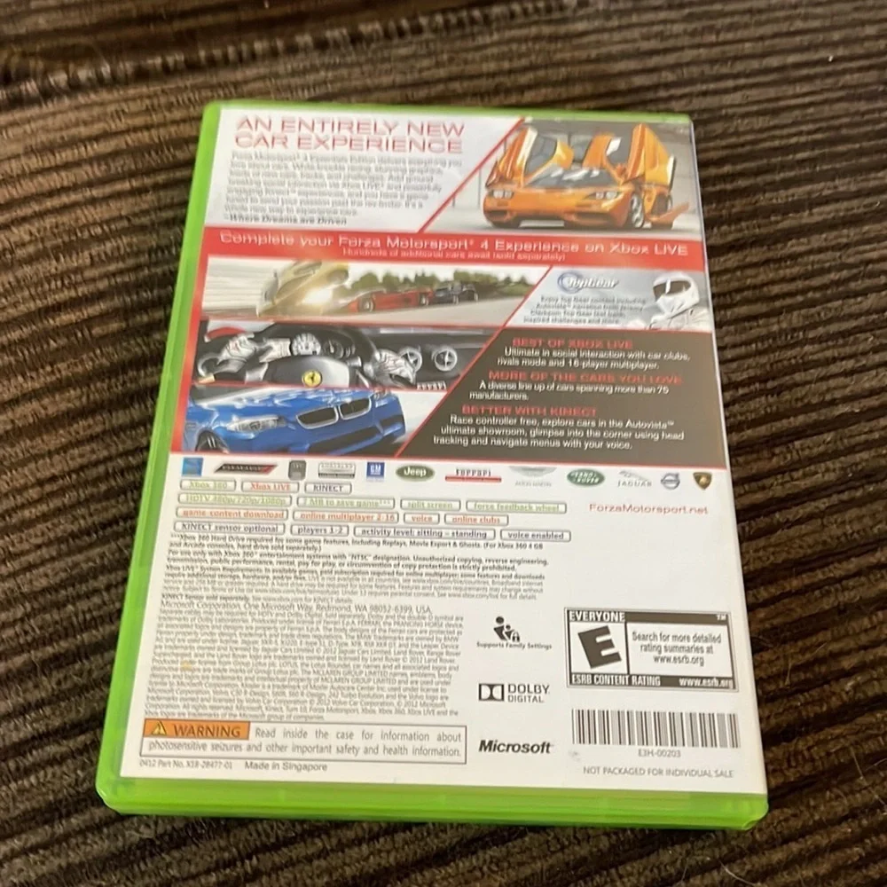 Microsoft studios Xbox 360 forza Motorsport 4